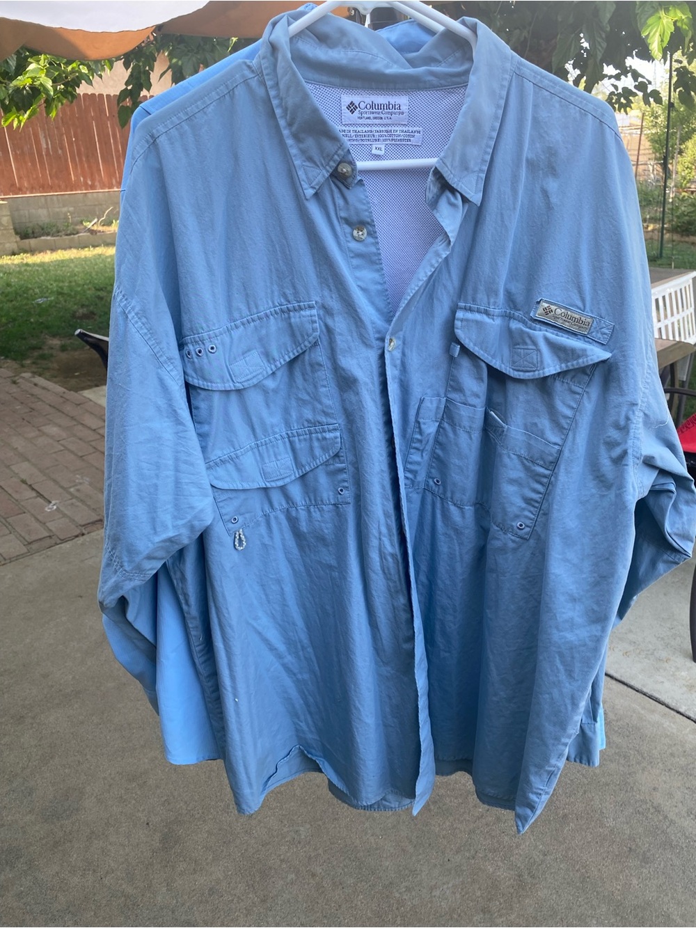 Columbia Omni shade Light Blue Men's Lightweight Fishing Shirt Jacket